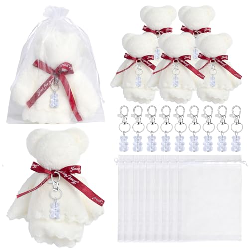 MLWSKERTY Babypartys Return Gunst Bear Keychains Mit Dankeskarte Organza Taschen Braut Dusche Gunst Hochzeit Gunst Für Gast MLWSKERTY Babypartys Return Gunst Bear Keychains Mit Dankeskarte Organza Taschen Braut Dusche Gunst Hochzeit Gunst Für Gast von MLWSKERTY