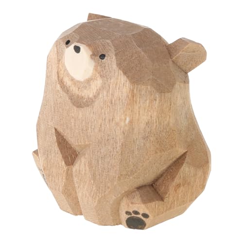 MLWSKERTY Einzigartige Holzfigur Ornament Handwerk Handgefertigt Massive Holzschnitzstatue Zum Dekorieren Von Tischen Für Kinder Naturholz Ornamente von MLWSKERTY