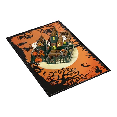 MLWSKERTY Festival 3D Castles Card Für Halloween Komplizierte 3D Halloween Castles Grußkarte Für Partyeinladungen Und Home Decors von MLWSKERTY