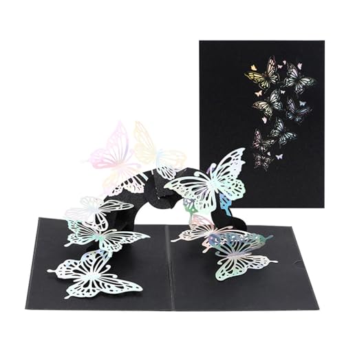 MLWSKERTY Geburtstagsgrußkarte Festival 3D Popup Einladungskarte Schmetterlings Geburtstagskarte Für Büro Kollegen Freund Partykarte MLWSKERTY Geburtstagsgrußkarte Festival 3D Popup Einladungskarte Schmetterlings Geburtstagskarte Für Büro Kollegen Freund Partykarte von MLWSKERTY