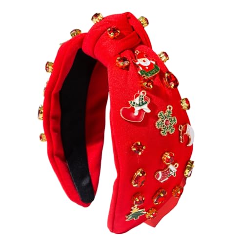 MLWSKERTY Haarreif mit Schmucksteinen für Neujahr, Weihnachten, Knoten, Foto-Requisiten, Party, Cosplay, Kostüme, Tanzen, Partyzubehör von MLWSKERTY