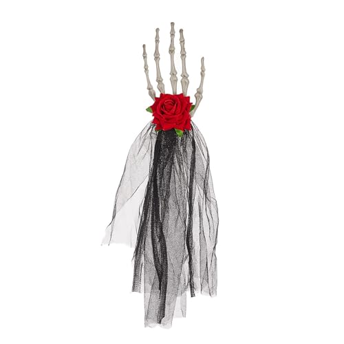 MLWSKERTY Halloween Totenkopf Blume Hair Cerce Fun and Special Bandbands mit Details Blume Schädel Ornament Haar Einzigartiges für Partys von MLWSKERTY
