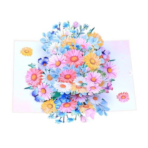 MLWSKERTY Handgefertigte Popup Gänseblümchen Grußkarte Komplizierte Handgefertigte Gänseblümchen Grußkarte Für Unvergessliche Geschenk Geben Moment MLWSKERTY Handgefertigte Popup Gänseblümchen Grußkarte Komplizierte Handgefertigte Gänseblümchen Grußkarte Für Unvergessliche Geschenk Geben Moment von MLWSKERTY