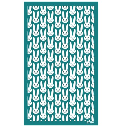 MLWSKERTY Rabbits Schablonen für Ohrringe, Seide, Eierschalen, 15,2 x 10,2 cm, Seide, zum Bedrucken aus Ton-Holz MLWSKERTY Rabbits Schablonen für Ohrringe, Seide, Eierschalen, 15,2 x 10,2 cm, Seide, zum Bedrucken aus Ton-Holz von MLWSKERTY