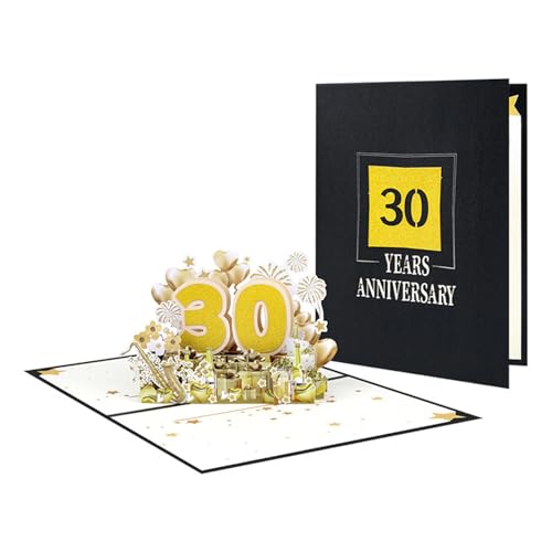 MLWSKERTY Raffinierte 3D Popup Karte Spezialveranstaltung 3D Grußkarte Mit Nummer Für Hochzeitstagsfeier von MLWSKERTY