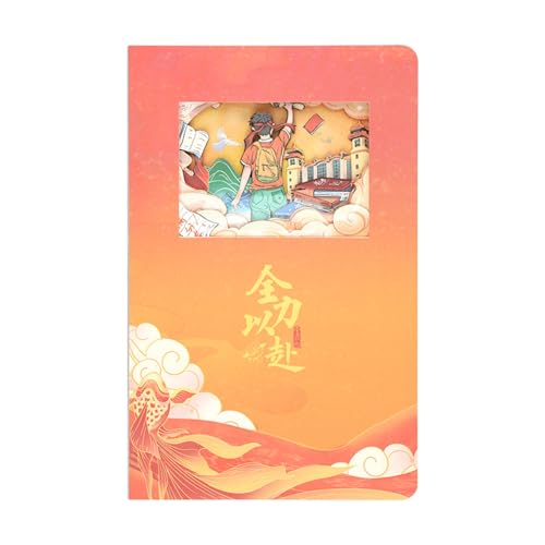 MLWSKERTY Schreibwaren Notizbücher 60 Blatt Reise Notebook Inspire Notebook Hollow Notebooks Journal Notebook A 5 Notizbilder Für Schüler von MLWSKERTY
