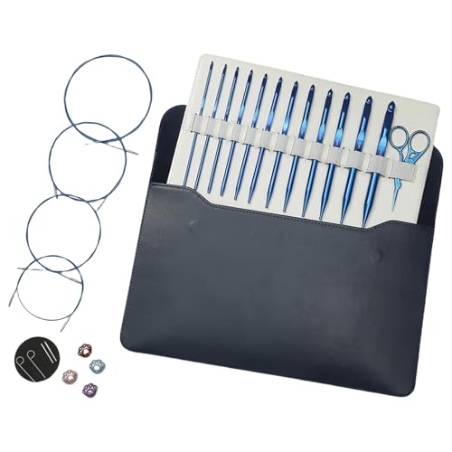 MLWSKERTY Tunesian Häkchen Haken Set 3mm-10 0 Mm Austauschbare Kreisförmige Stricknadel Mit Aufbewahrungsbeutel Strickwerkzeug MLWSKERTY Tunesian Häkchen Haken Set 3mm-10 0 Mm Austauschbare Kreisförmige Stricknadel Mit Aufbewahrungsbeutel Strickwerkzeug von MLWSKERTY