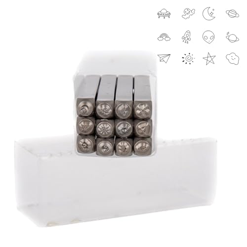 Praktisches Design, 3 mm, mehrere Stempel, aus robustem Stahl, 12-teiliges Set, Zubehör für Handwerk auf verschiedenen Materialien Praktisches Design, 3 mm, mehrere Stempel, aus robustem Stahl, 12-teiliges Set, Zubehör für Handwerk auf verschiedenen Materialien von MLWSKERTY