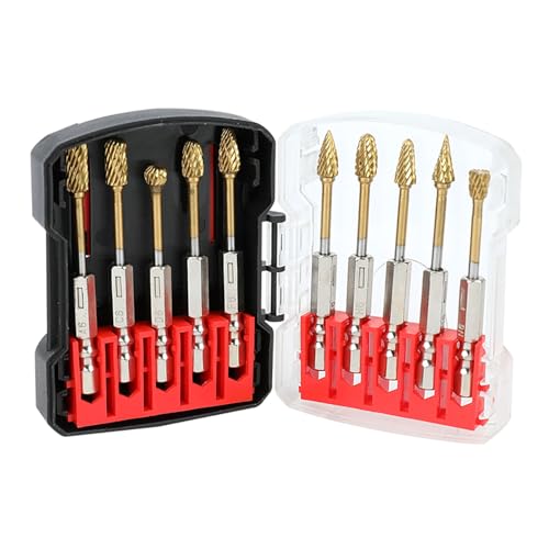 Rotary Tool Bit Set Steel Rotary Burr Set Drilling Bit for Professional Metal and Wood Project von MLWSKERTY