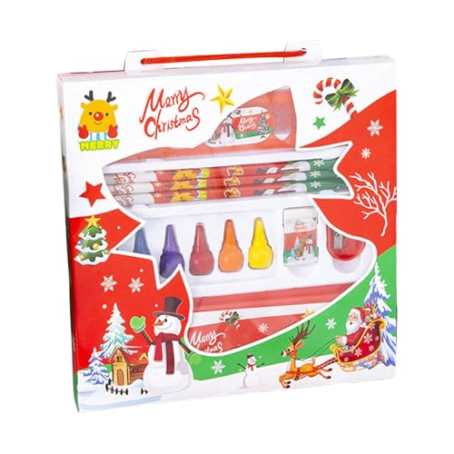 Schulpapier zum Thema Weihnachten für Jungen Mädchen Stifteetui Weihnachten Lineal aus Holz Bleistiftspitzer Schulpapier zum Thema Weihnachten für Jungen Mädchen Stifteetui Weihnachten Lineal aus Holz Bleistiftspitzer von MLWSKERTY