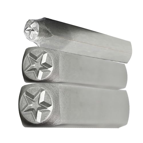 Set Von 3 Sterne Geformten Metallstempeln Briefmarken Praktische Stempelwerkzeug Kohlenstoffstahlwerkzeuge Für Schmuck Und Lederferien von MLWSKERTY