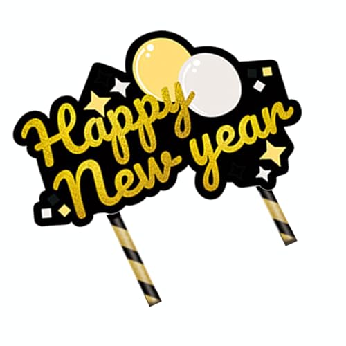 Silvesterdekoration Frohes Neues Jahr Banners Dekoration Frohes Neues Jahr Ballons Kuchendekoration Für Neujahrsfeier von MLWSKERTY