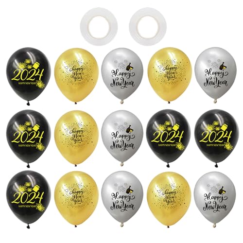 Silvesterdekoration Frohes Neues Jahr Banners Dekoration Frohes Neues Jahr Ballons Kuchendekoration Für Neujahrsfeier von MLWSKERTY