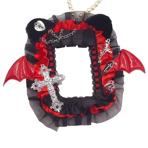 Teufel Fledermausflügel Photokardhalter Schlüsselbund Anhänger Pec Lace Ribbon Photocard Protector Sleeve Photo Card Hülle Für Bag Charme Teufel Fledermausflügel Photokardhalter Schlüsselbund Anhänger Pec Lace Ribbon Photocard Protector Sleeve Photo Card Hülle Für Bag Charme von MLWSKERTY