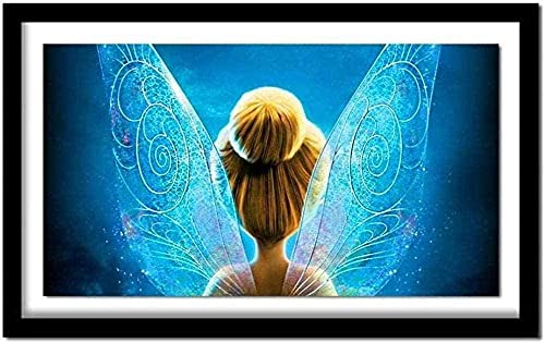 Kreuzstich Stickpackungen Vorgedruckt Anfänger Fee mit Flügeln 11CT Stamped Cross Stitch Pre-Printed Pattern Stickerei DIY Kinder Erwachsene Home Decoration 40x50cm von MLZSMYXGS