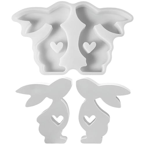 2 Stück Silikonform Osterhase für DIY, Gießform für Osterdekoration, Silikonform für Osterhasen Basteln, Küchenutensilien für Osterhase 2 Stück Silikonform Osterhase für DIY, Gießform für Osterdekoration, Silikonform für Osterhasen Basteln, Küchenutensilien für Osterhase von MLZTINGR