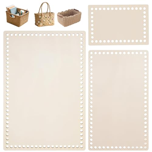 5 Stück Korbboden aus Holz – Naturholz, oval/rund, 15/20/25/30cm, für DIY Korb- und Taschenflechten (15/25/30cm) von MLZTINGR