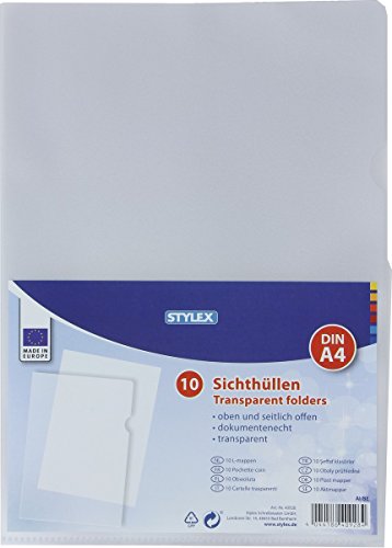 10 Stylex Sichthüllen DIN A4 Klarsichthüllen 10 Stylex Sichthüllen DIN A4 Klarsichthüllen von MM Spezial