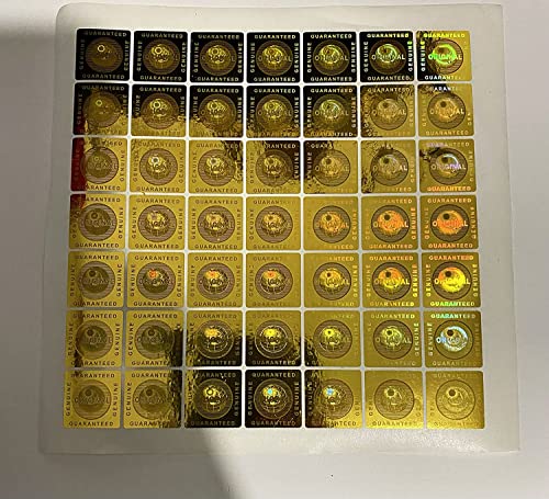 Hologramm-Etiketten, goldfarben, manipulationssicher, holografischer Aufkleber (490) von MM-products