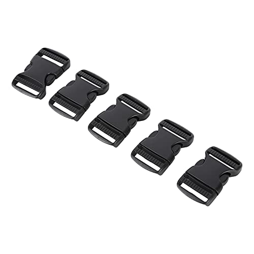 Für DIY -Handwerk für Rucksack - 5pcs schwarze Kunststoff -Dual -Verstellgurtschnallen mit Schnalle -Schnalle -Austausch (25mm) von MMABEUTF