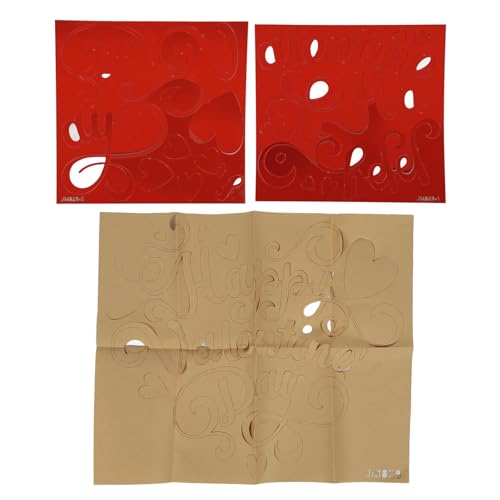 MMABEUTF Für den Valentinstag, für Herzmuster, für Garage/Fenster, rot selbstkleber 3D -Herzaufkleber von MMABEUTF