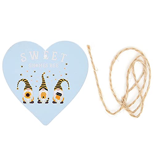für hölzern, für love Heart Anhänger, Liebe Wood Chips DIY Craft, für Hochzeitsfeierdekorationen (Blau) von MMABEUTF