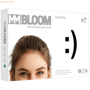 5 x MMBLOOM Kopierpapier Essential A4 80g/qm VE=500 Blatt weiß von MMBLOOM