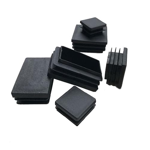 MMLFX 10pcs Blanking Endkappe Quadrat Rechteck Plastik Black Caps Rohrrohr Einsatz Stecker DIY Werkzeug (Color : 25x75mm) von MMLFX