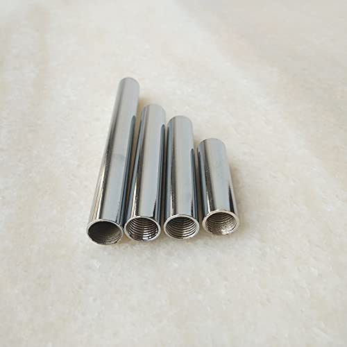MMLFX 4pcs M10 Weibliche Gewinde M10 Innengewindeschraube Metallhöhle for das Beleuchtungszubehör Beide Enden haben das innere Gewinde (Color : 50mm, Size : Chrome) von MMLFX