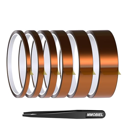 MMOBIEL 3/6/10/12/20/25 mm ESD Hitzebeständiges Polyimid Klebeband Starker Kleber 30 m lang Hitzebeständig bis zu 280°C MMOBIEL 3/6/10/12/20/25 mm ESD Hitzebeständiges Polyimid Klebeband Starker Kleber 30 m lang Hitzebeständig bis zu 280°C von MMOBIEL