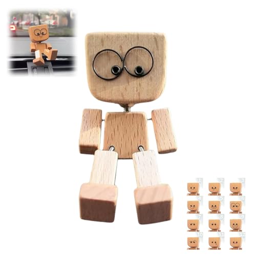 Schüttelnder Holzmann Figur, Wackelfigur Auto Holzfiguren, Schüttelnde Holz Wackelfigur, Charmante kleine Holzfigur mit 12 Austauschbare Magnetischen Ausdrücke, Holzfigur mit Schüttelnden Beine (1) Schüttelnder Holzmann Figur, Wackelfigur Auto Holzfiguren, Schüttelnde Holz Wackelfigur, Charmante kleine Holzfigur mit 12 Austauschbare Magnetischen Ausdrücke, Holzfigur mit Schüttelnden Beine (1) von MMQ