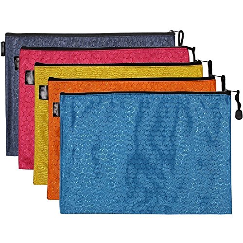 MMY - Matte Perlen Fußball Hemd Brieftasche Tasche aus PVC Reißverschluss Dokumentenordner 5 Stück (B5) von MMY