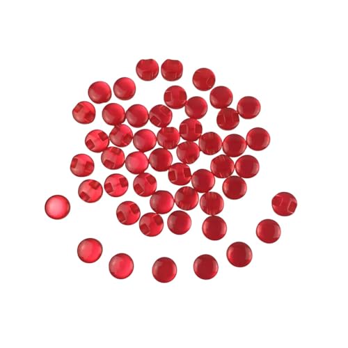 MMvolesy Rote Katzenaugen-Knöpfe aus Kunstharz, für Kinder, Hemd, Perlen, Kleidung, Nähzubehör, Basteln, 12 mm, 50 Stück von MMvolesy