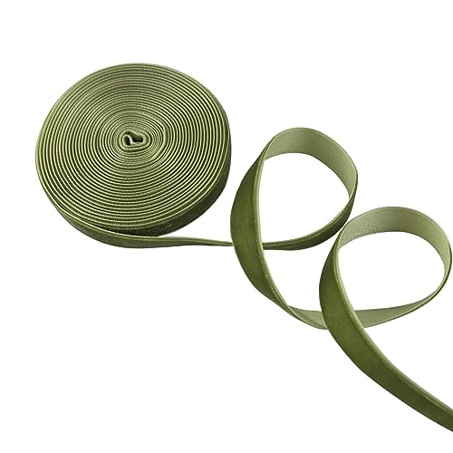 MMvolesy Samtband, nicht elastisch, Nylon, einseitig, 16 mm, Dunkelgrün, für Geschenkverpackung, Weihnachten, Hochzeitsdekoration, 4,5 m MMvolesy Samtband, nicht elastisch, Nylon, einseitig, 16 mm, Dunkelgrün, für Geschenkverpackung, Weihnachten, Hochzeitsdekoration, 4,5 m von MMvolesy