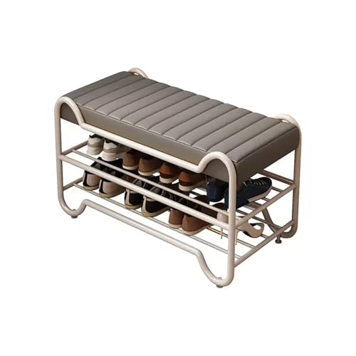 2-stufige Schuhspeicherorganisatorin, Lederpolsterschuhbank, Metal Modern Hurway Schuhbank, für Flur-Eingänge. 2-stufige Schuhspeicherorganisatorin, Lederpolsterschuhbank, Metal Modern Hurway Schuhbank, für Flur-Eingänge. von MNBVH