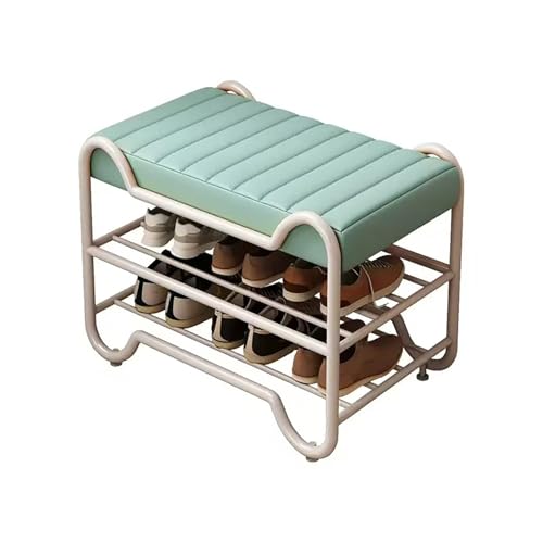 2-stufige Schuhspeicherorganisatorin, Lederpolsterschuhbank, Metal Modern Hurway Schuhbank, für Flur-Eingänge. 2-stufige Schuhspeicherorganisatorin, Lederpolsterschuhbank, Metal Modern Hurway Schuhbank, für Flur-Eingänge. von MNBVH