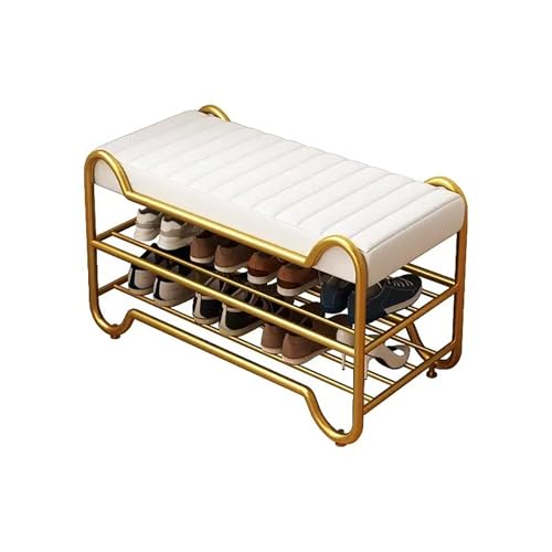2-stufige Schuhspeicherorganisatorin, Lederpolsterschuhbank, Metal Modern Hurway Schuhbank, für Flur-Eingänge. 2-stufige Schuhspeicherorganisatorin, Lederpolsterschuhbank, Metal Modern Hurway Schuhbank, für Flur-Eingänge. von MNBVH