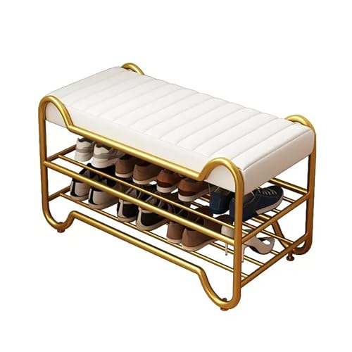 2-stufige Schuhspeicherorganisatorin, Lederpolsterschuhbank, Metal Modern Hurway Schuhbank, für Flur-Eingänge. 2-stufige Schuhspeicherorganisatorin, Lederpolsterschuhbank, Metal Modern Hurway Schuhbank, für Flur-Eingänge. von MNBVH