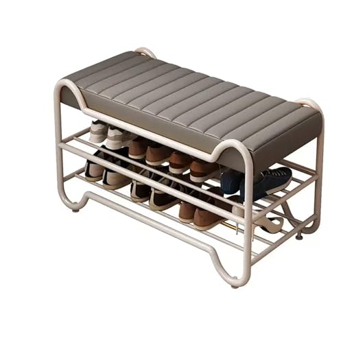 2-stufige Schuhspeicherorganisatorin, Lederpolsterschuhbank, Metal Modern Hurway Schuhbank, für Flur-Eingänge. 2-stufige Schuhspeicherorganisatorin, Lederpolsterschuhbank, Metal Modern Hurway Schuhbank, für Flur-Eingänge. von MNBVH