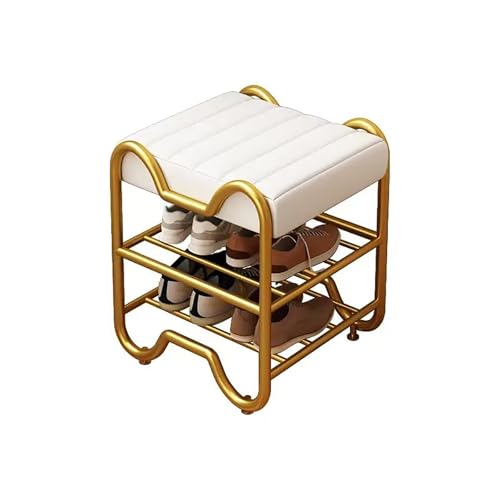 2-stufige Schuhspeicherorganisatorin, Lederpolsterschuhbank, Metal Modern Hurway Schuhbank, für Flur-Eingänge. 2-stufige Schuhspeicherorganisatorin, Lederpolsterschuhbank, Metal Modern Hurway Schuhbank, für Flur-Eingänge. von MNBVH