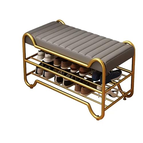 2-stufige Schuhspeicherorganisatorin, Lederpolsterschuhbank, Metal Modern Hurway Schuhbank, für Flur-Eingänge. 2-stufige Schuhspeicherorganisatorin, Lederpolsterschuhbank, Metal Modern Hurway Schuhbank, für Flur-Eingänge. von MNBVH