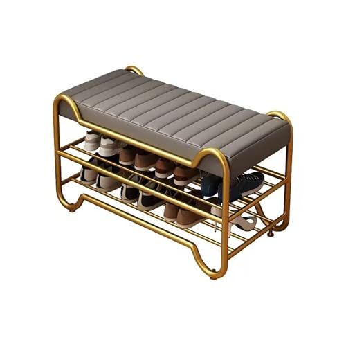 2-stufige Schuhspeicherorganisatorin, Lederpolsterschuhbank, Metal Modern Hurway Schuhbank, für Flur-Eingänge. 2-stufige Schuhspeicherorganisatorin, Lederpolsterschuhbank, Metal Modern Hurway Schuhbank, für Flur-Eingänge. von MNBVH