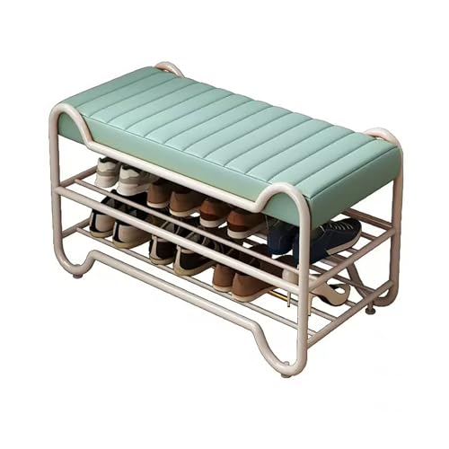 2-stufige Schuhspeicherorganisatorin, Lederpolsterschuhbank, Metal Modern Hurway Schuhbank, für Flur-Eingänge. 2-stufige Schuhspeicherorganisatorin, Lederpolsterschuhbank, Metal Modern Hurway Schuhbank, für Flur-Eingänge. von MNBVH