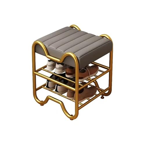 2-stufige Schuhspeicherorganisatorin, Lederpolsterschuhbank, Metal Modern Hurway Schuhbank, für Flur-Eingänge. 2-stufige Schuhspeicherorganisatorin, Lederpolsterschuhbank, Metal Modern Hurway Schuhbank, für Flur-Eingänge. von MNBVH