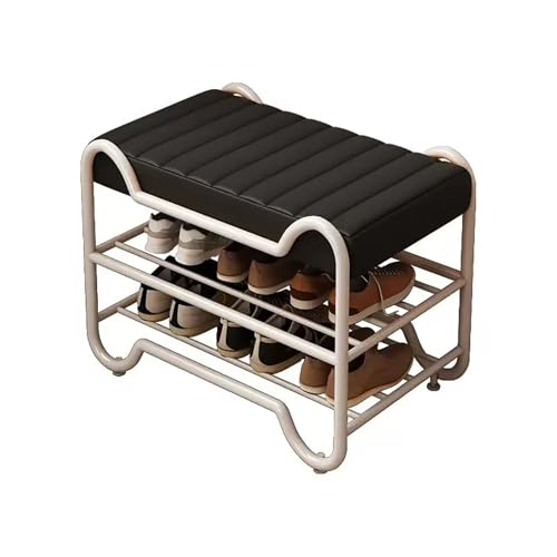 2-stufige Schuhspeicherorganisatorin, Lederpolsterschuhbank, Metal Modern Hurway Schuhbank, für Flur-Eingänge. 2-stufige Schuhspeicherorganisatorin, Lederpolsterschuhbank, Metal Modern Hurway Schuhbank, für Flur-Eingänge. von MNBVH
