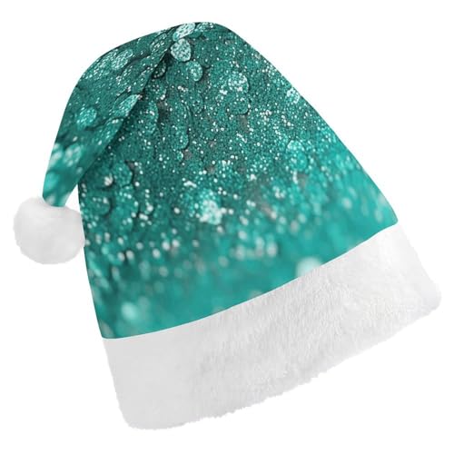 MNBVKL Weihnachtsmütze, türkis bedruckte Weihnachtsmütze, Erwachsenen-Weihnachtsmütze, multifunktionale Weihnachtsmütze MNBVKL Weihnachtsmütze, türkis bedruckte Weihnachtsmütze, Erwachsenen-Weihnachtsmütze, multifunktionale Weihnachtsmütze von MNBVKL