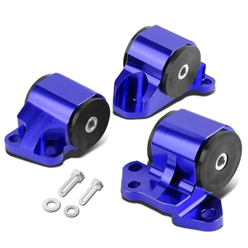 MNEVZX Motorhalterung 2 Loch Bolzen Motor Swap Halterungen Kit Fit Für Honda Civic Zb D15 D16 B16 B17 B18(Blue) von MNEVZX
