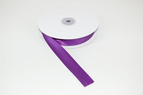 20 mm Hohe Qualität Satin-Schrägband erhältlich in 16 Farben 23 Meter Rolle violett von MNJ-TRIMMINGS