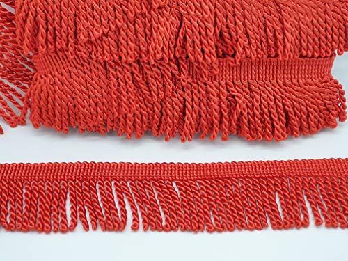 Mnj Trimmings Fransenborte mit Quaste, 6,5 cm breit, Fransen für Vorhang, Sofa, Handwerk und Dekoration, 4,5 m, Rot Mnj Trimmings Fransenborte mit Quaste, 6,5 cm breit, Fransen für Vorhang, Sofa, Handwerk und Dekoration, 4,5 m, Rot von MNJ TRIMMINGS