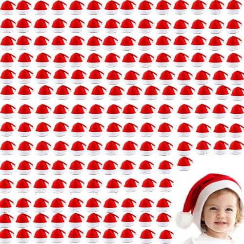 MNKXL Weihnachtsmützen für Erwachsene, universelle Passform, Übergröße, verdickte rote Weihnachtsmannmütze für Weihnachtsfeiern, für Herren und Damen, Weihnachtsmannmütze, 108 Stück von MNKXL